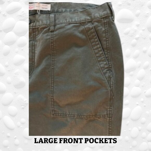 Men's Workwear Loose Taper Pants GREEN - New Without Tags - Picture 3 of 6